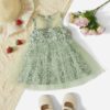 Floral Print Net Party Dress