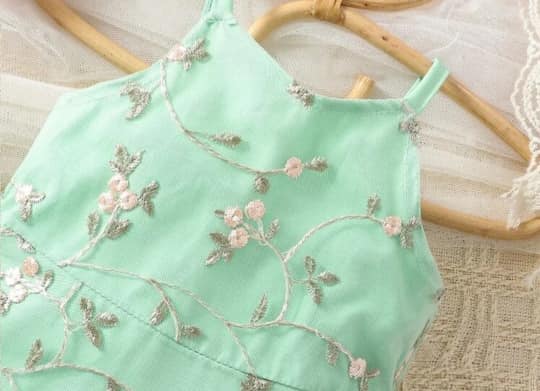 Baby Floral Mint Green Dress