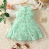 Baby Floral Mint Green Dress