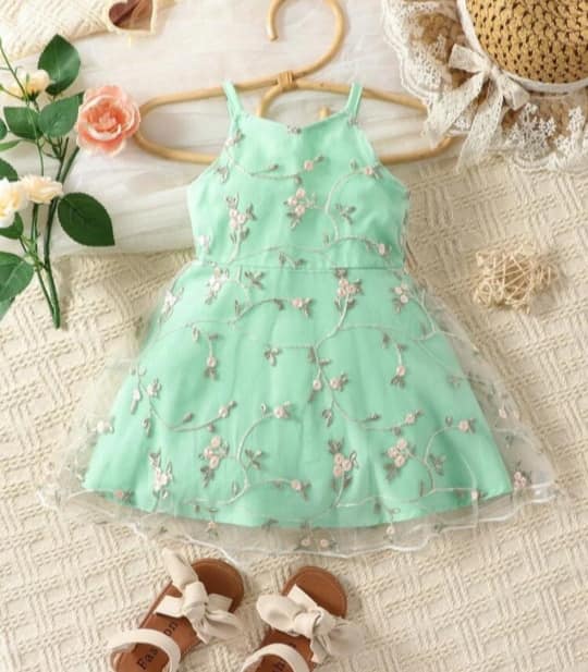 Baby Floral Mint Green Dress