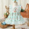Baby Floral Trim Dress with Headband