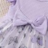 Purple Butterfly Print Frock