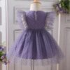 Purple Net Party Wear Frock