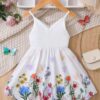 white Floral Frock