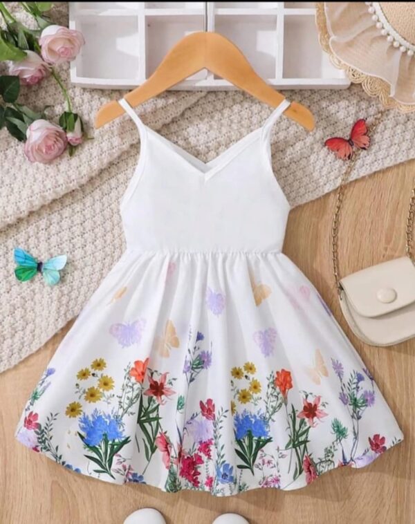 white Floral Frock