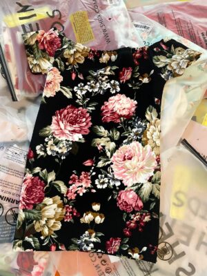 Floral black shirt