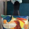 Color Block Cushion, Modern Polyester