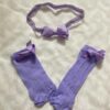 Multicolor Matching Headband & Socks for Newborns