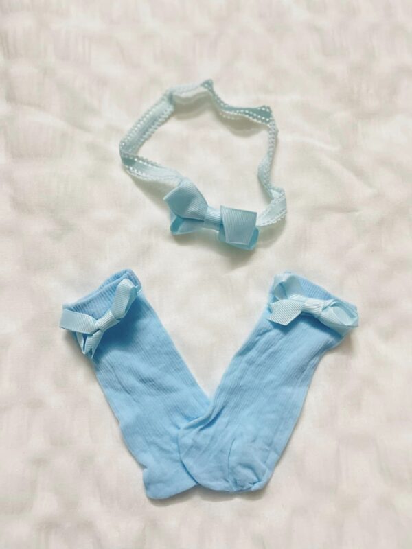 Multicolor Matching Headband & Socks for Newborns