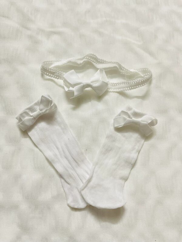 Multicolor Matching Headband & Socks for Newborns