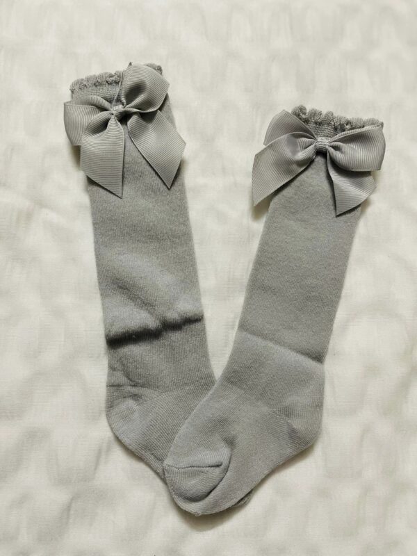 Bow Décor Long Socks