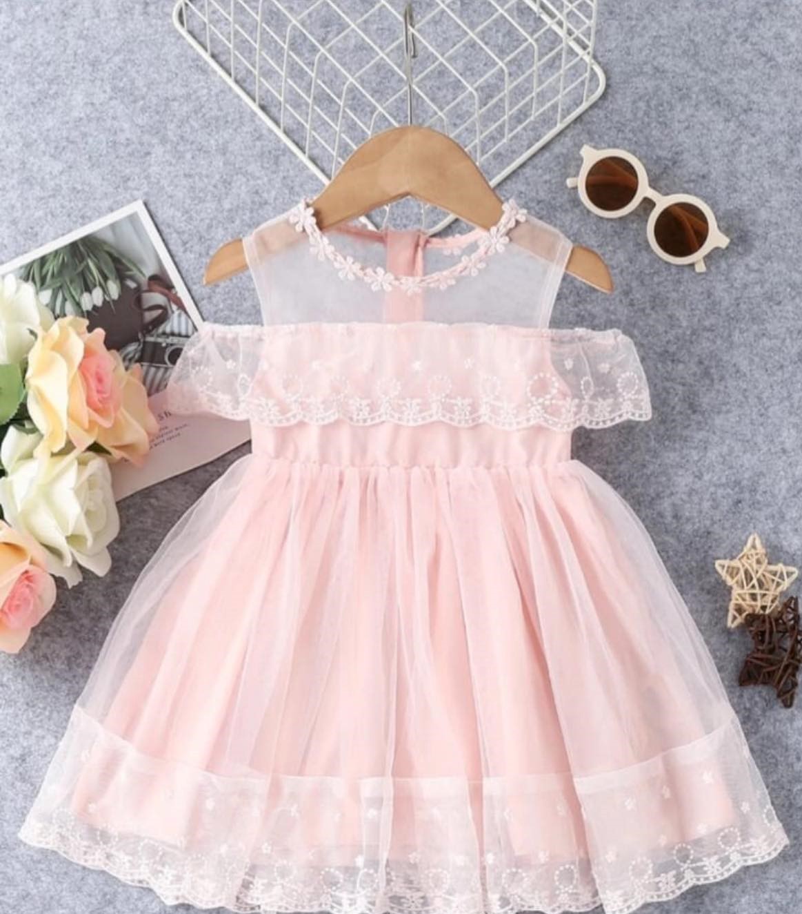 Pink Net Frock