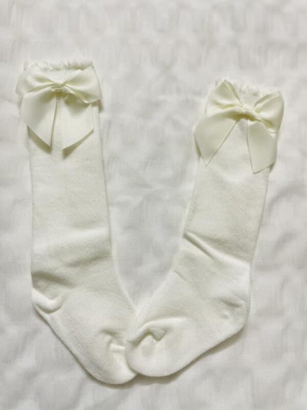 Bow Décor Long Socks
