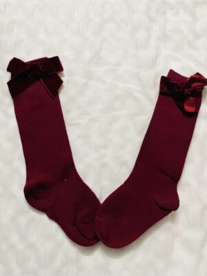 Velvet Bow Socks
