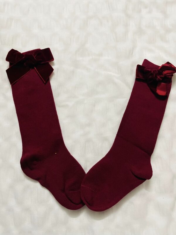 Velvet Bow Socks